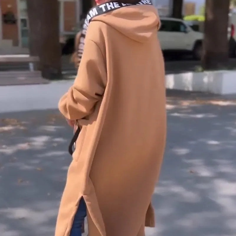 Flaura™ – Langer, lässiger Damen-Hoodie