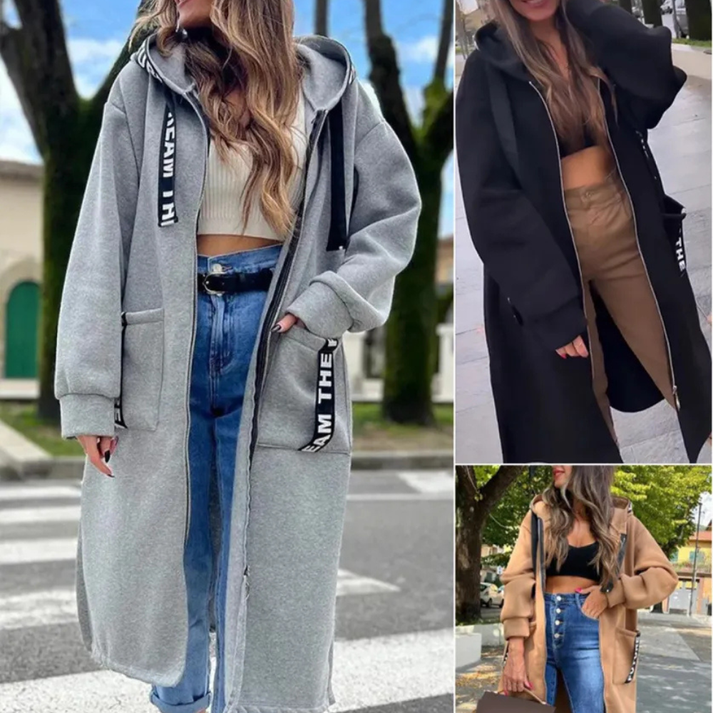 Flaura™ – Langer, lässiger Damen-Hoodie