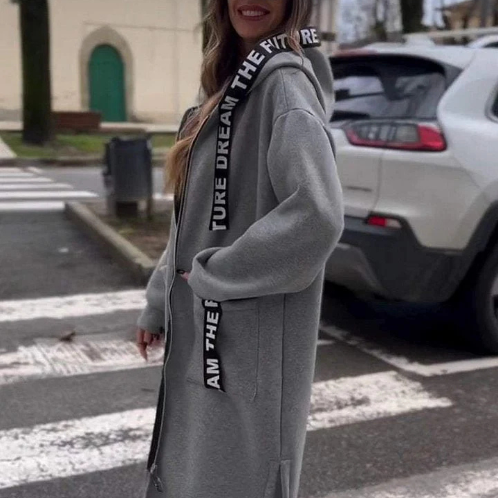 Flaura™ – Langer, lässiger Damen-Hoodie